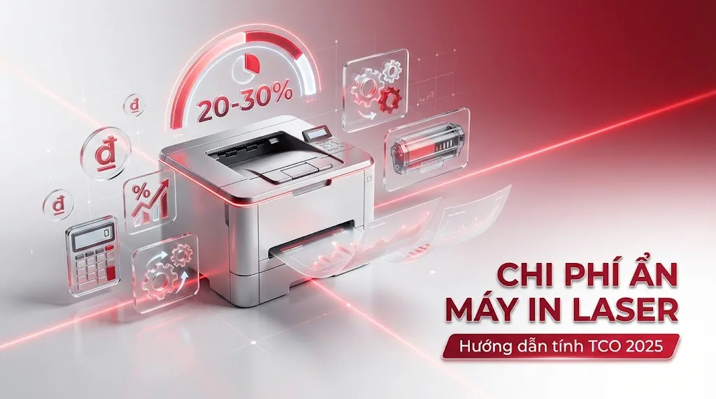 Chi phí sử dụng máy in laser: Hướng dẫn tính TCO đầy đủ 2025