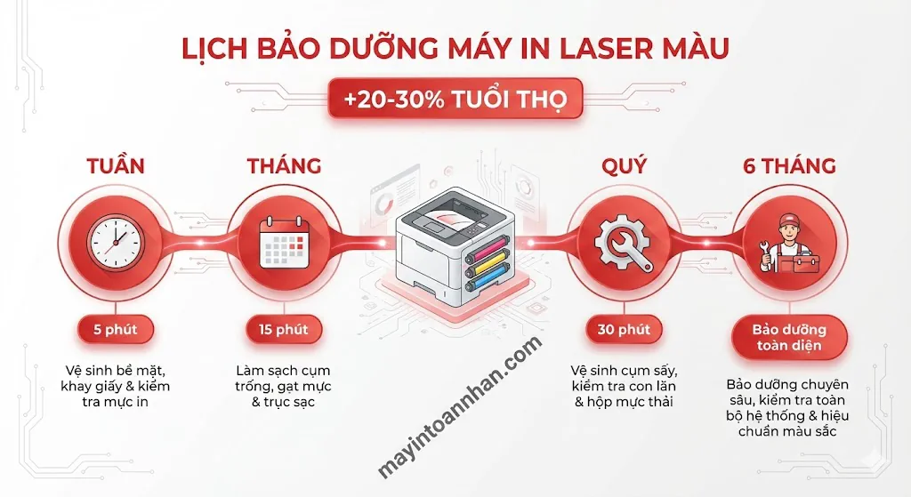 Máy In Laser Màu Có Bền Không? Phân Tích Tuổi Thọ Thực Tế 2025