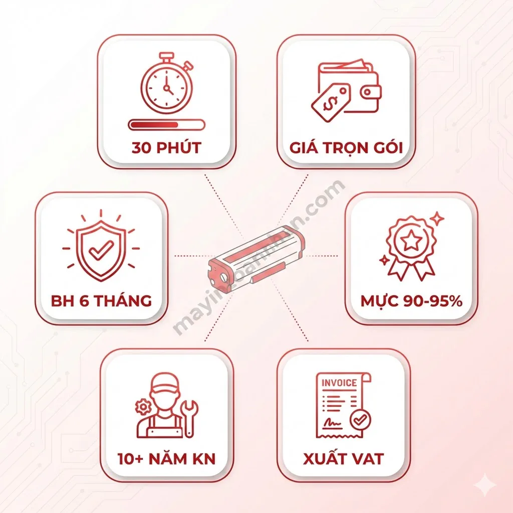 Dịch vụ nạp mực máy in TPHCM tận nơi – Có mặt 30 phút Toàn Nhân