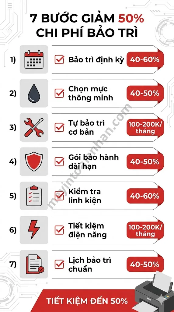 Chi Phí Bảo Trì Máy In Màu 2025: Bảng Giá & Cách Tiết Kiệm 50%