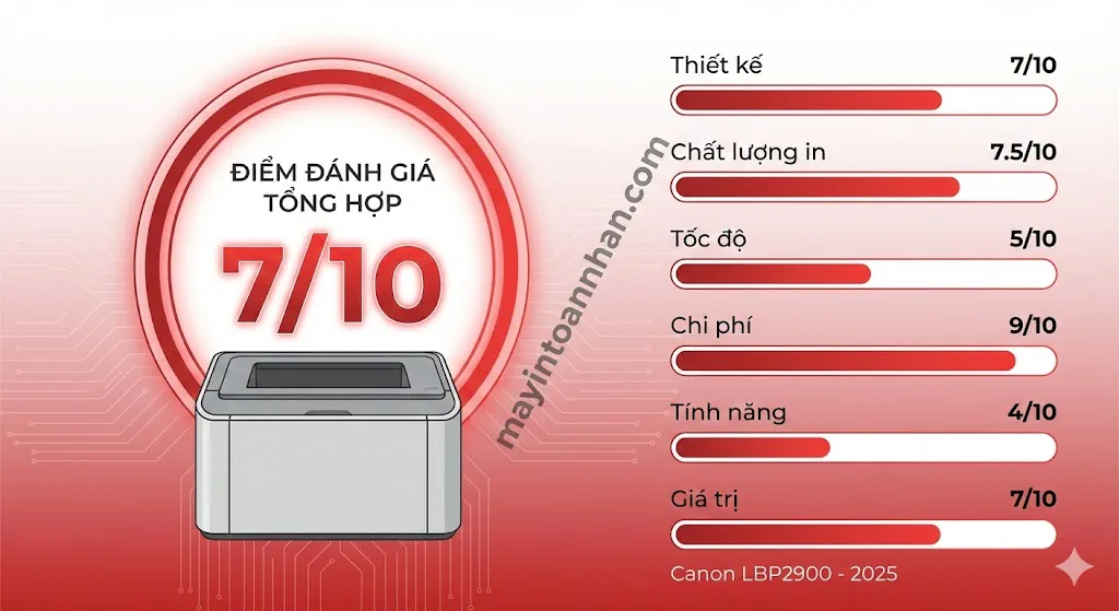 Review Canon LBP2900: Còn đáng mua năm 2025? Đánh giá thực tế