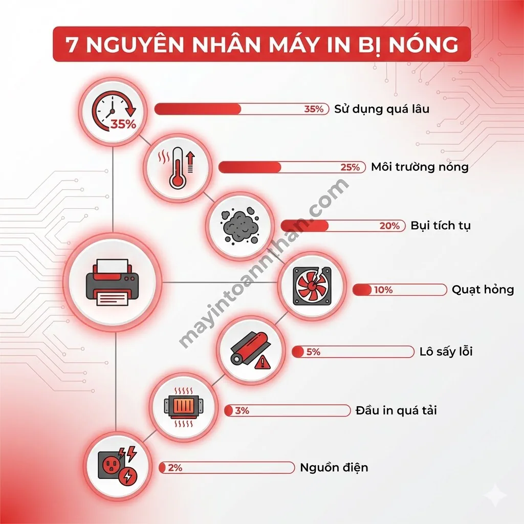 Tại Sao Máy In Bị Nóng? 7 Nguyên Nhân & Cách Khắc Phục 2025