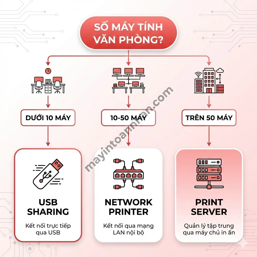 Cách chia sẻ máy in trong mạng nội bộ Win10/11 + Mac 2025
