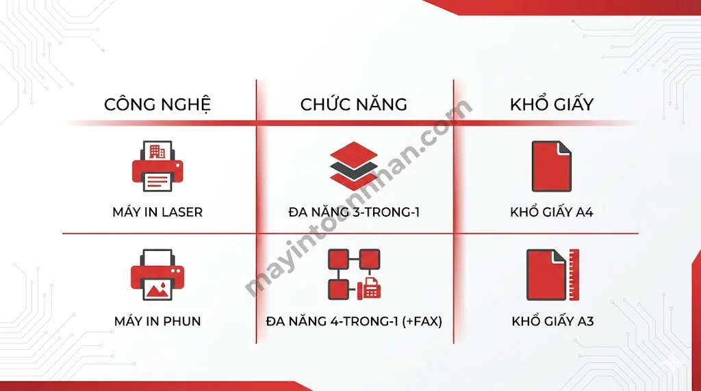 Kiến thức cơ bản về máy in đa năng