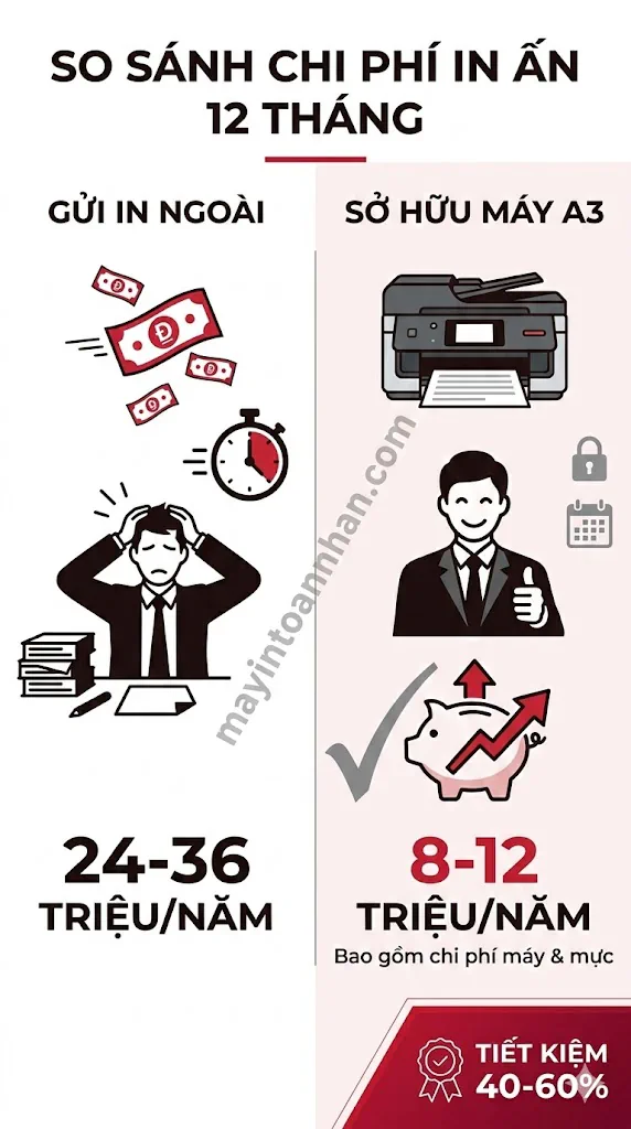 Máy In Màu A3: Top 5 Model Tốt Nhất 2025 & Cách Chọn Đúng