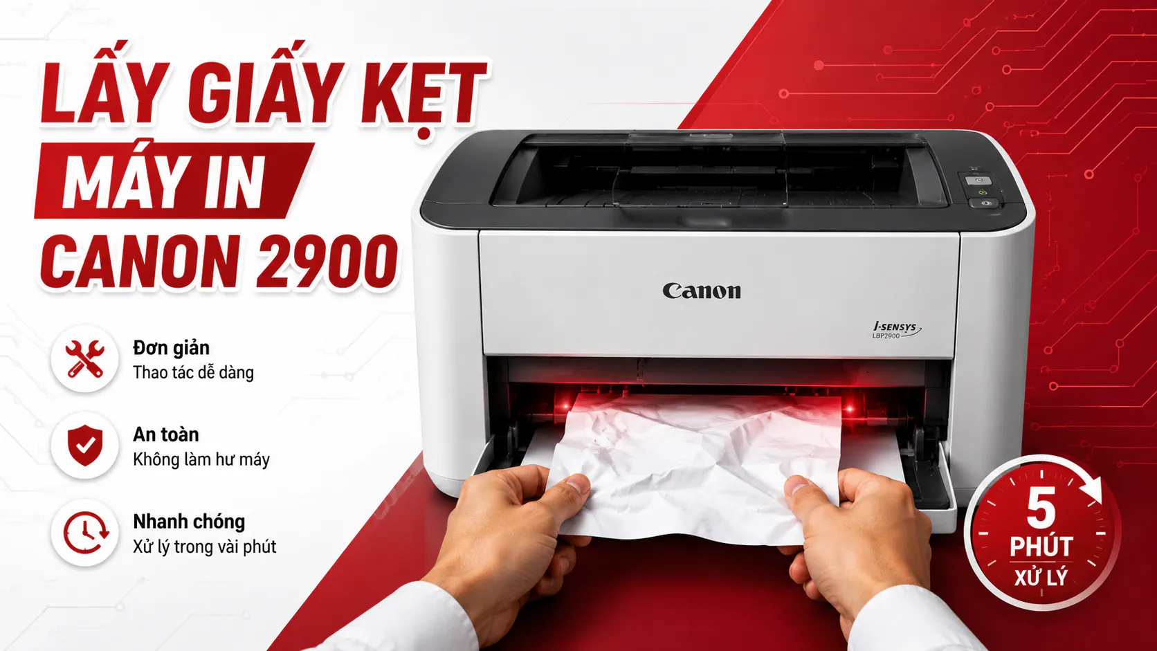 Lấy Giấy Bị Kẹt Trong Máy In Canon 2900 2025