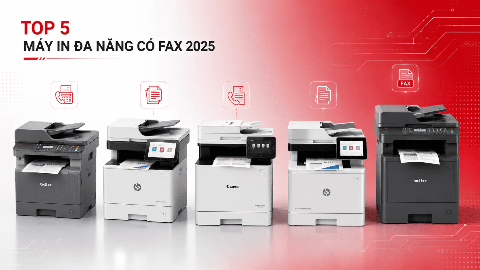 Top 5 máy in đa năng có fax tốt nhất cho văn phòng 2025