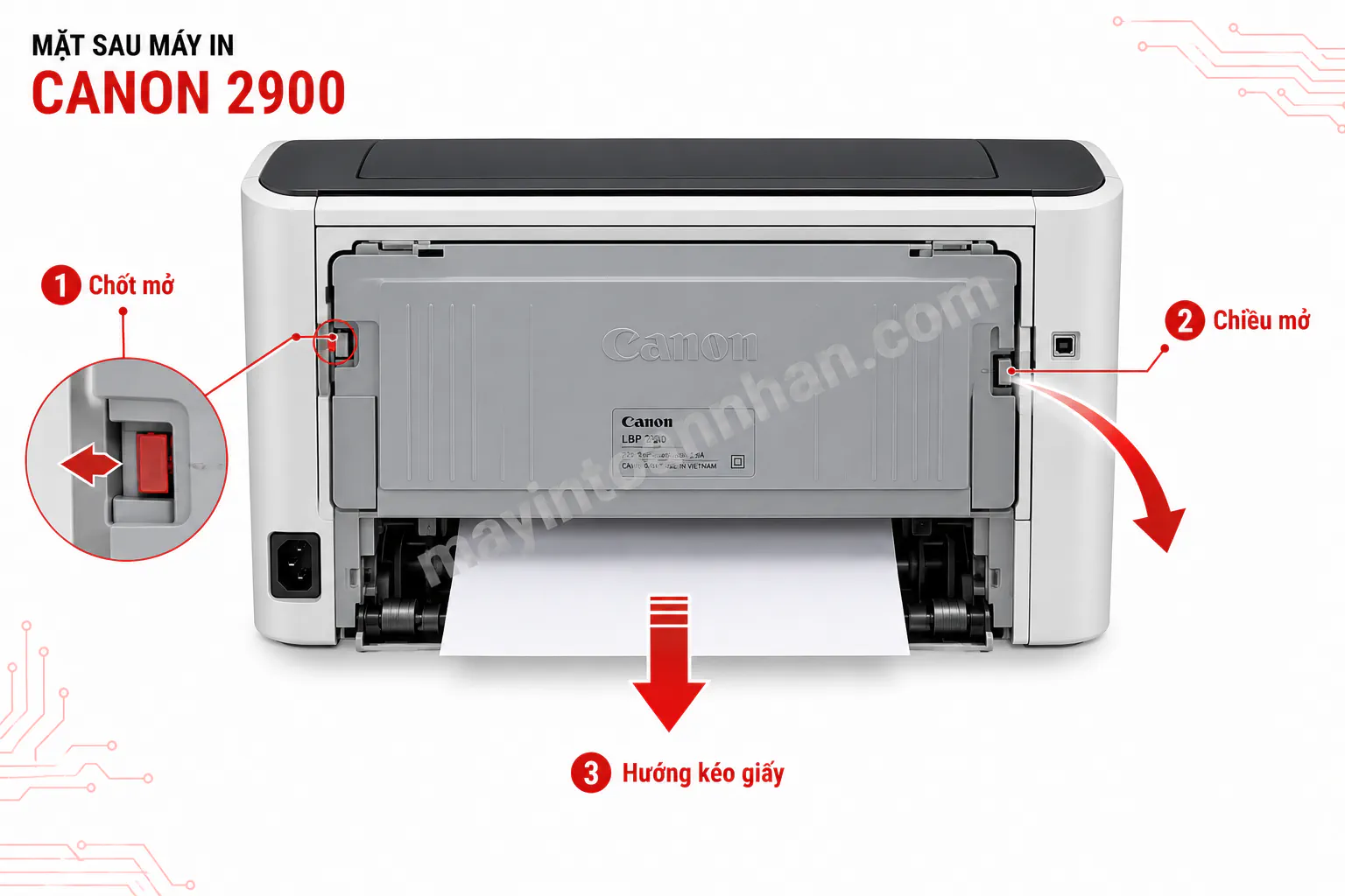 Lấy Giấy Bị Kẹt Trong Máy In Canon 2900 2025