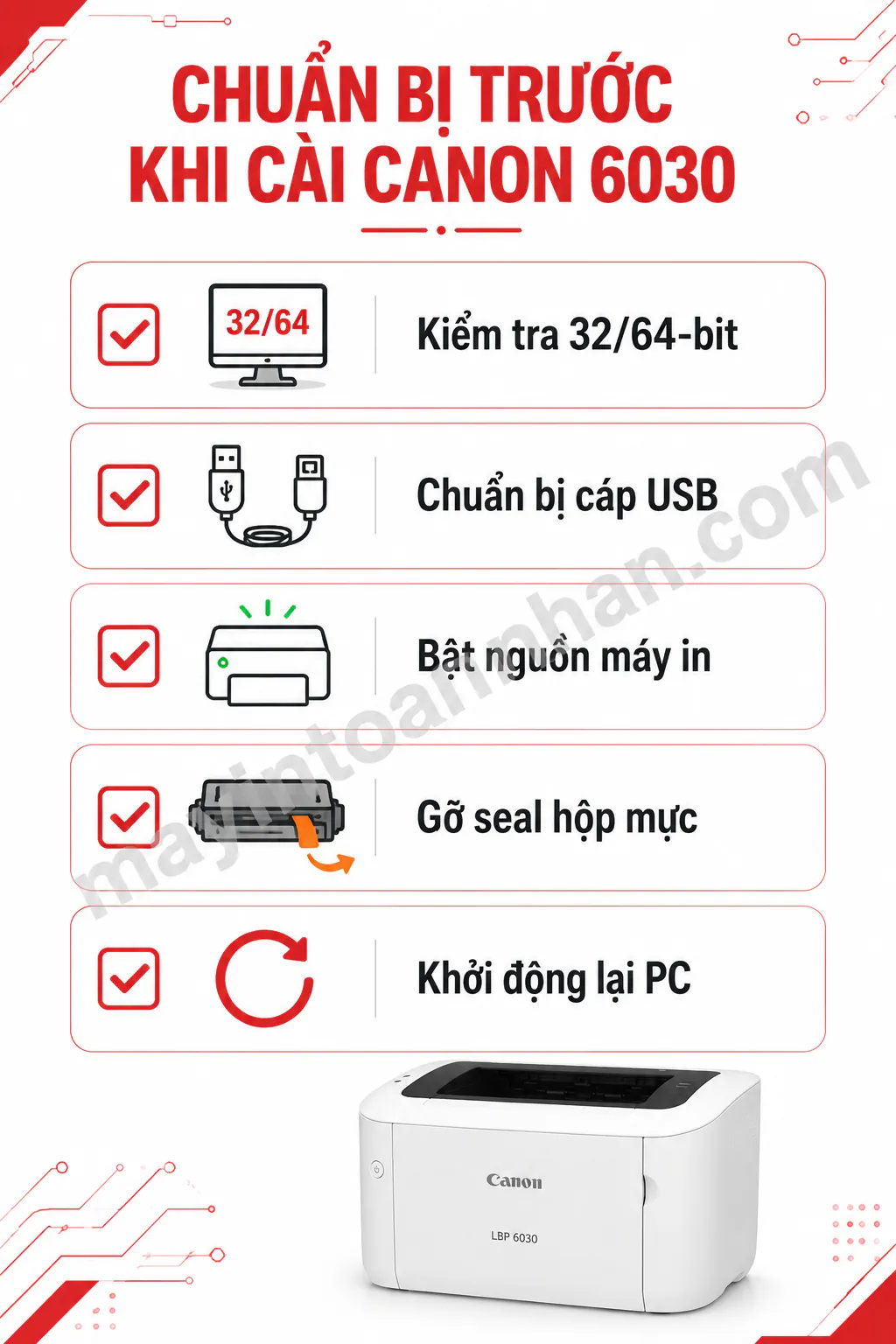 Cài Máy In Canon 6030 – Hướng dẫn chi tiết 2025