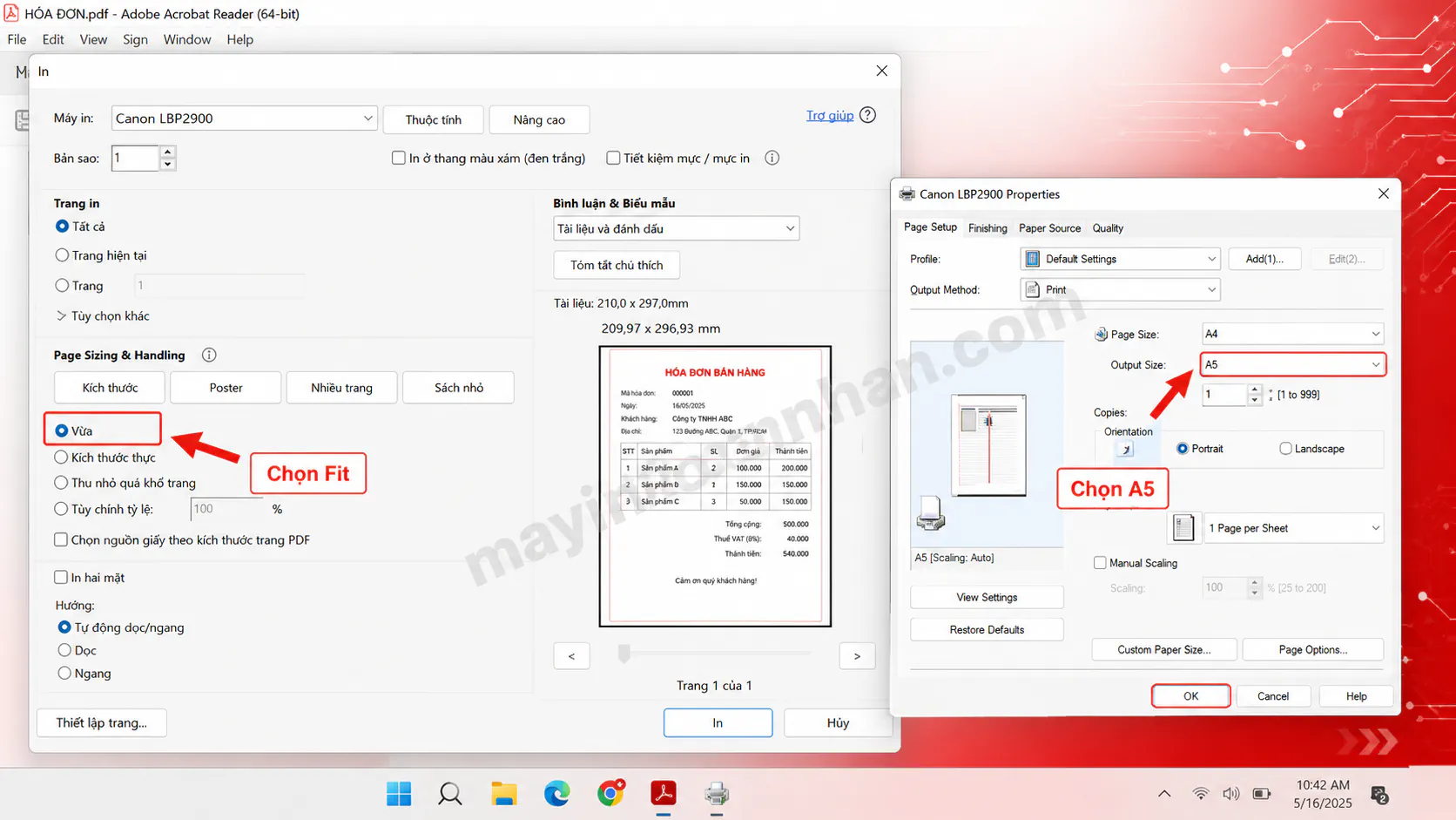 Cách In Giấy A5 Trên Máy Canon A-Z Cho Word, Excel, PDF