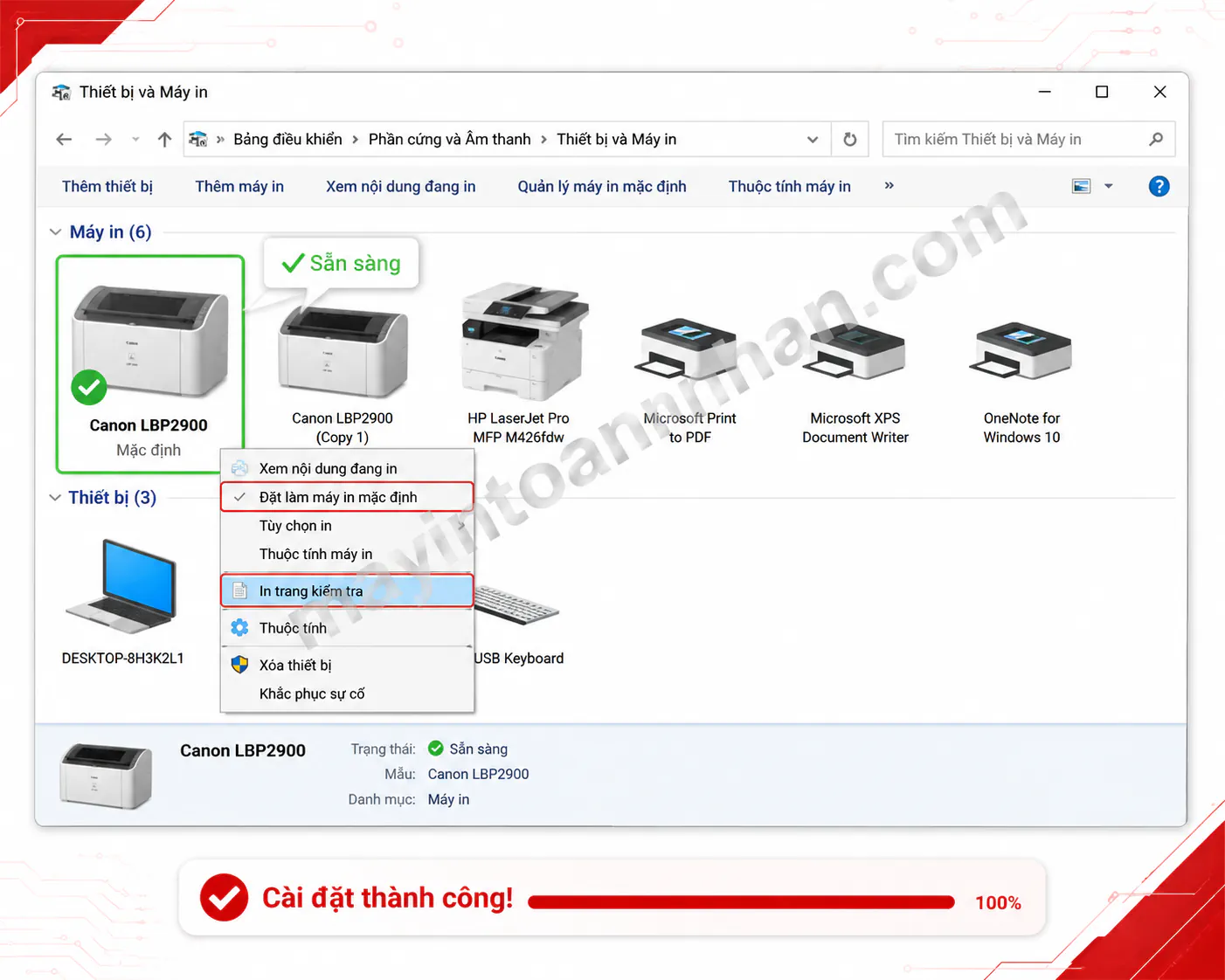 Cài Máy In Canon 2900 – Hướng dẫn chi tiết 2025