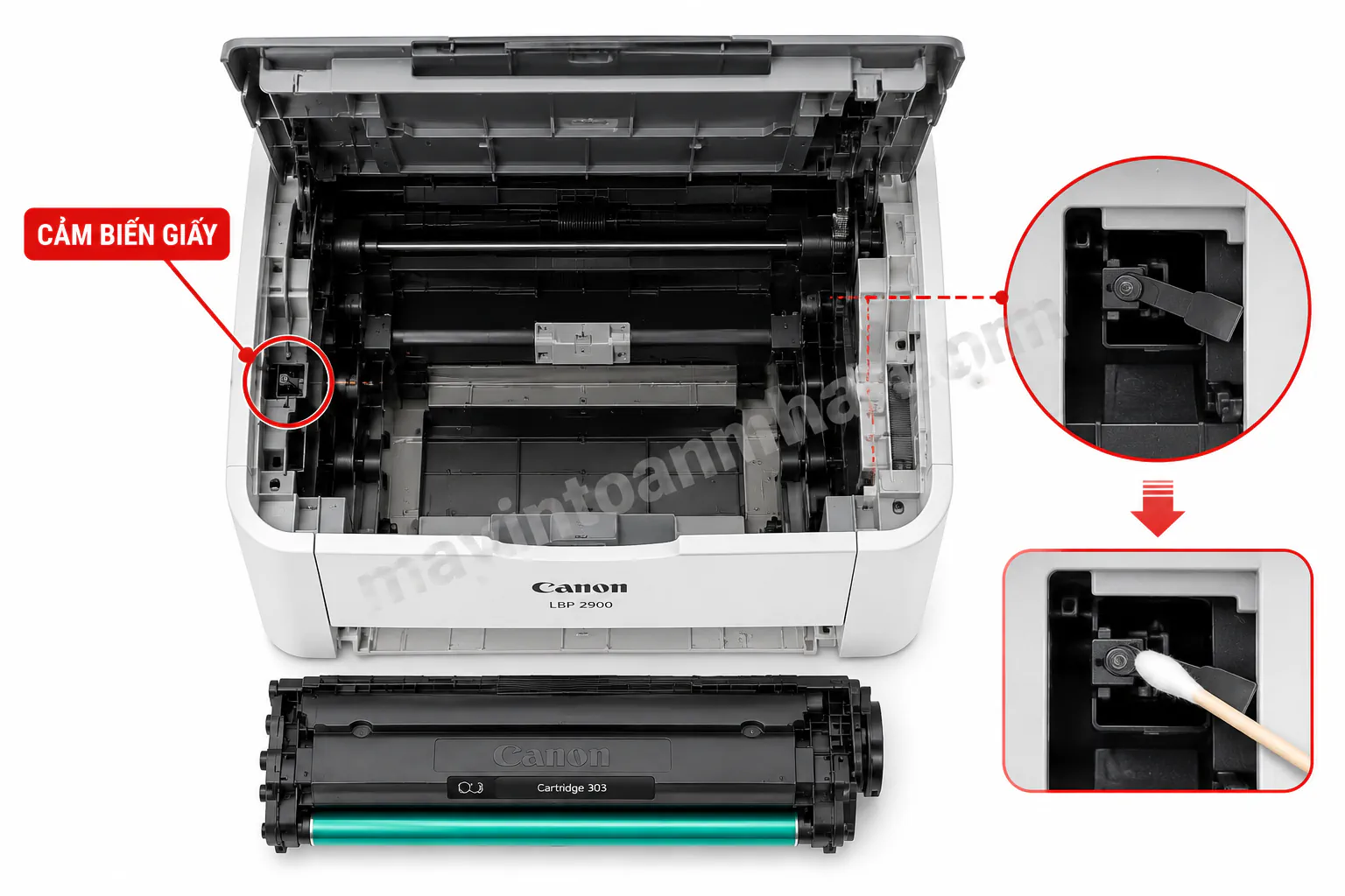 Lấy Giấy Bị Kẹt Trong Máy In Canon 2900 2025