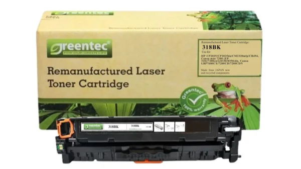 Mực in laser màu Greentech Canon 318BK (Đen)