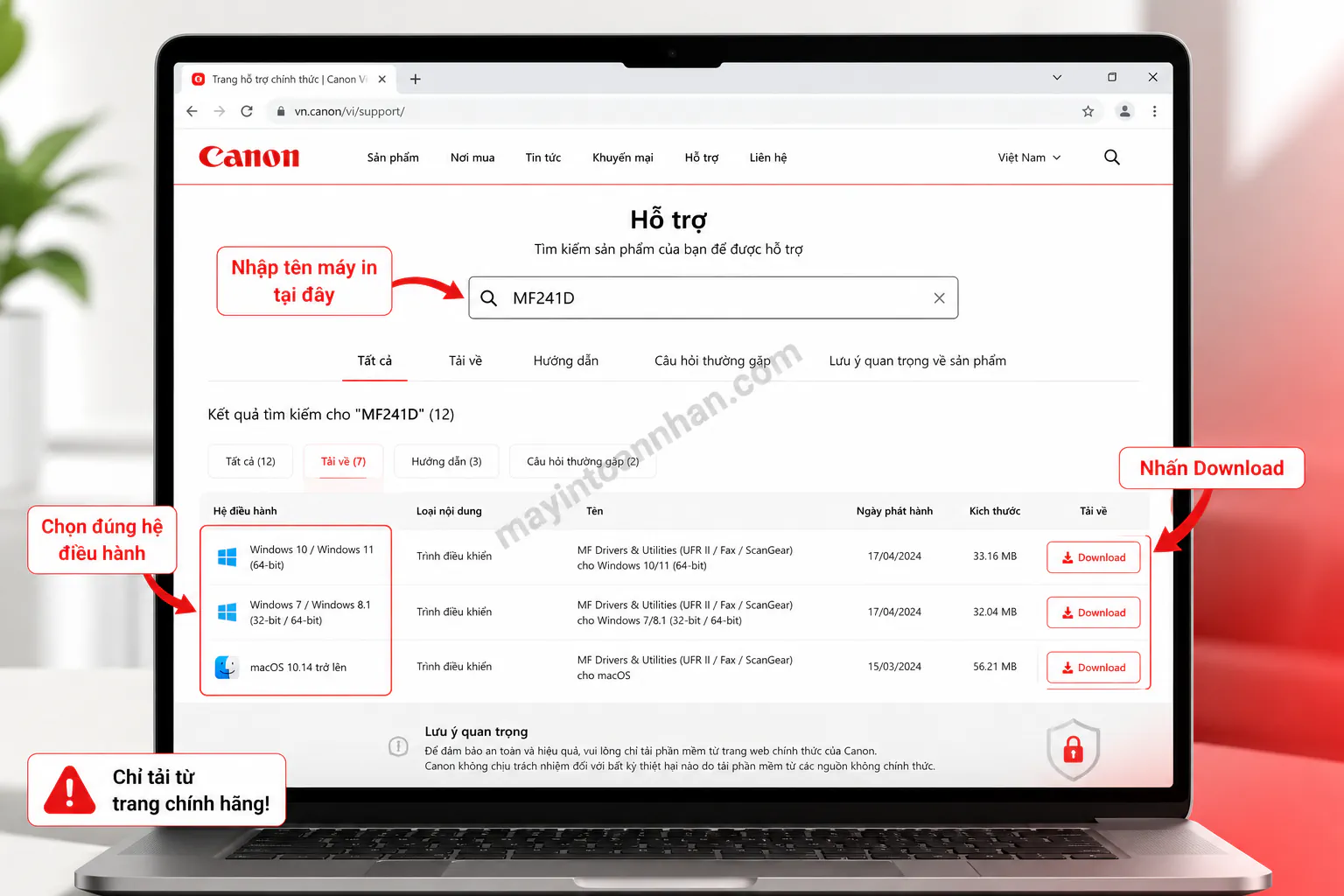 Driver Máy In Canon MF241D – Hướng dẫn chi tiết 2025