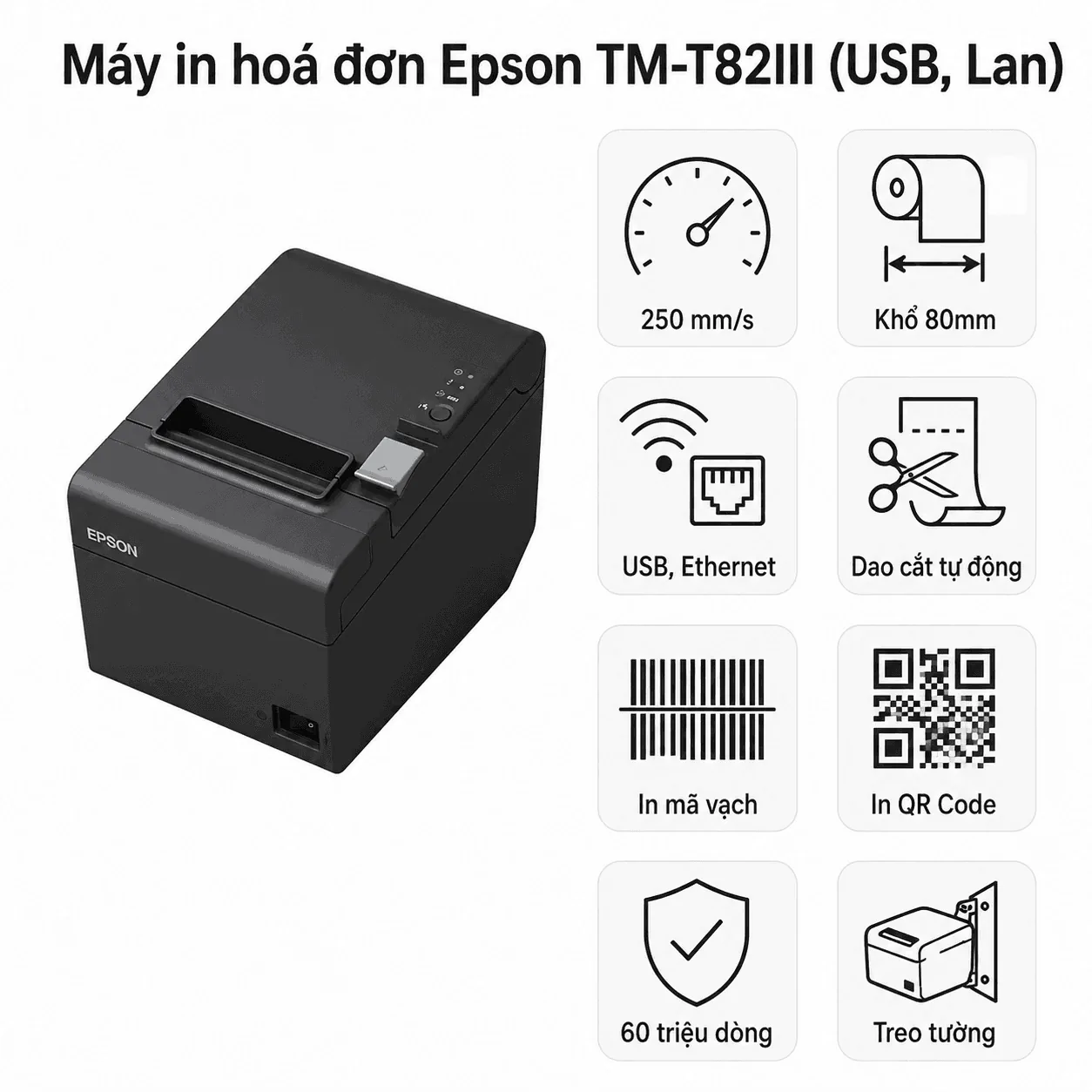 Máy in hóa đơn nhiệt Epson TM-T82III