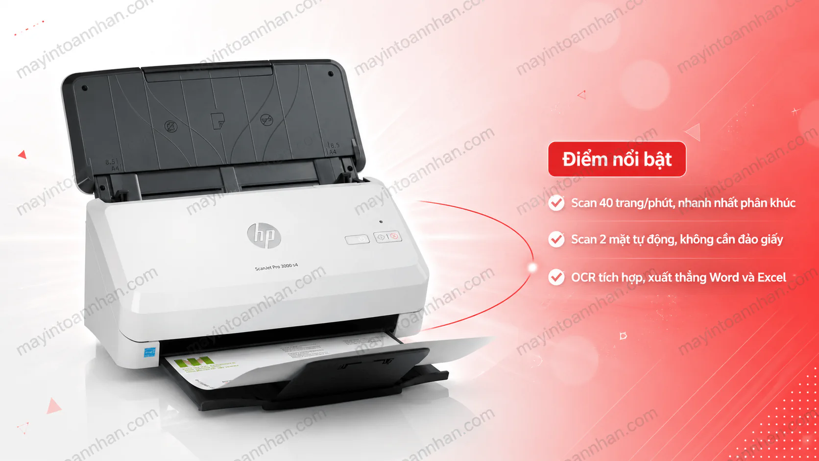 Máy Scan HP ScanJet Pro 3000 S4 (6FW07A) – Giá Tốt | Toàn Nhân