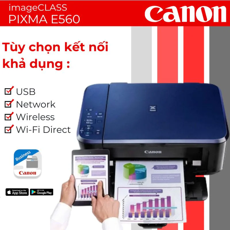 Kết nối WiFi và in di động trên Canon PIXMA E560