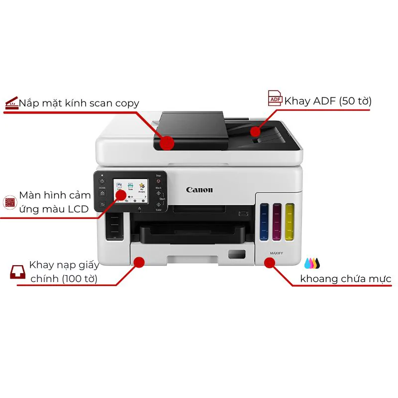 Máy in Canon MAXIFY GX6070 in hai mặt tự động với ADF 50 tờ