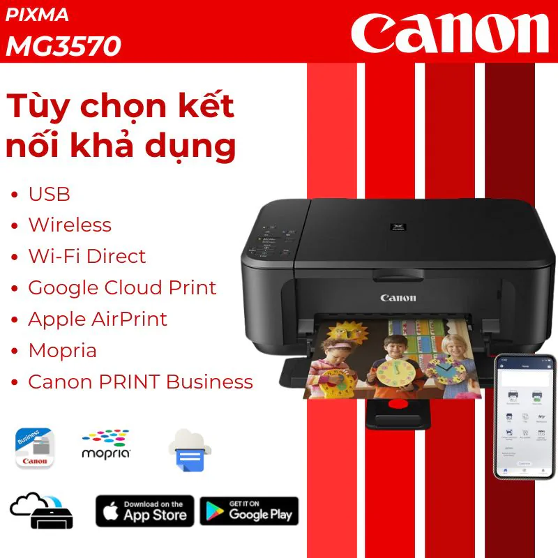 Kết nối WiFi và in từ điện thoại trên máy in Canon PIXMA MG3570