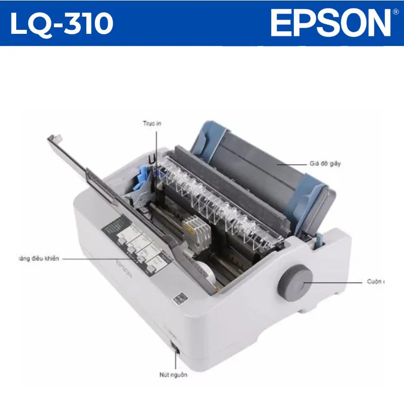 Cổng kết nối USB, Parallel và Serial trên máy in kim Epson LQ-310