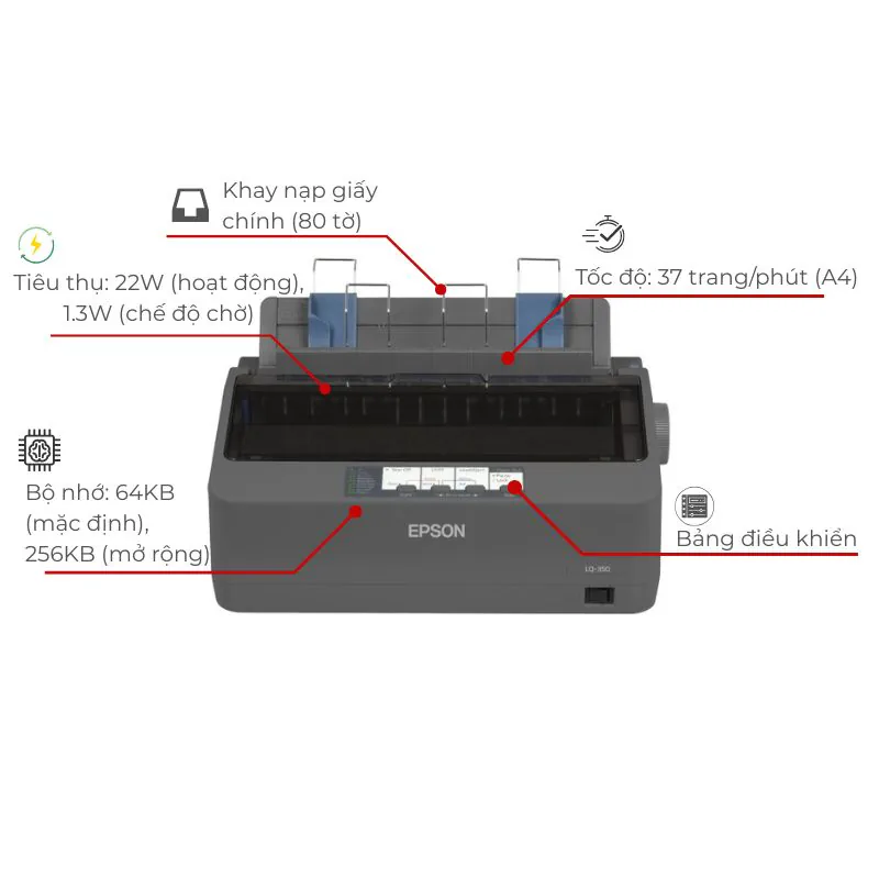 Epson LQ-350 in liên tục trong môi trường kho bãi