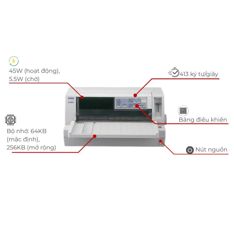 Cơ cấu nạp giấy phẳng flatbed trên Epson LQ-680 Pro