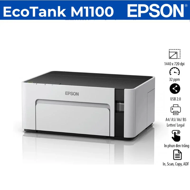 Cổng kết nối USB 2.0 trên máy in Epson EcoTank M1100