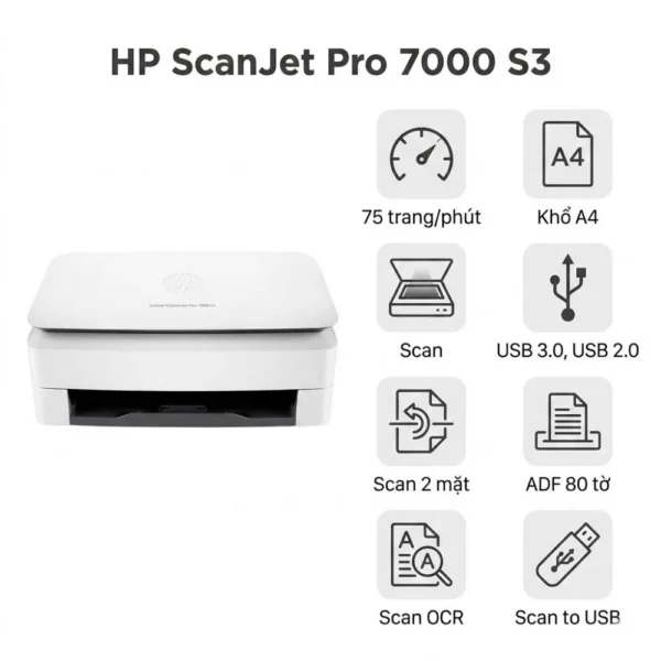 Máy Scan HP ScanJet Pro 7000 S3 (L2757A) | Chính Hãng Toàn Nhân