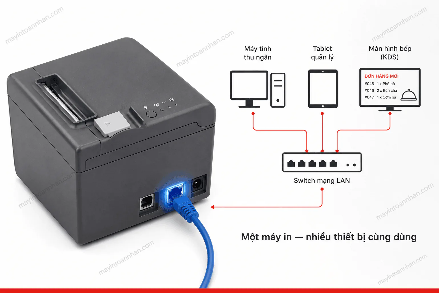 Kết nối Ethernet của máy in hóa đơn Epson TM-T82III