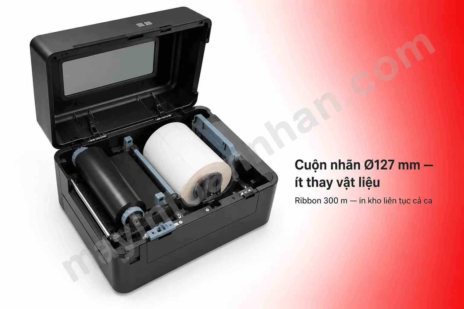 Khoang nhãn và cơ cấu ribbon chuyển nhiệt của HPRT HT500