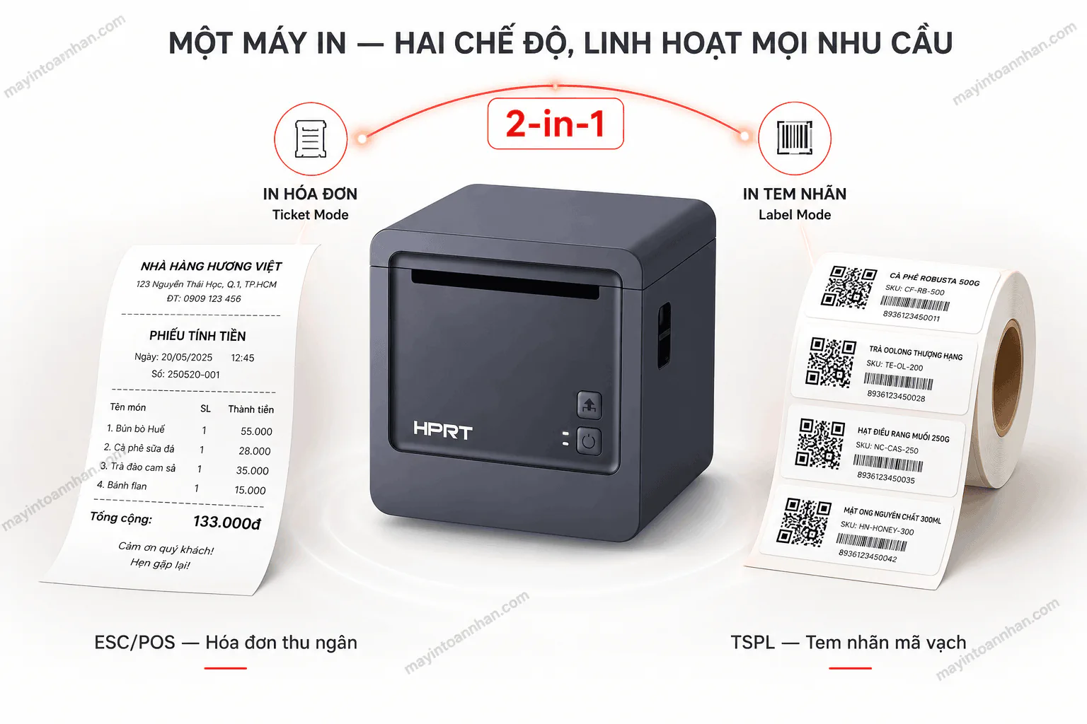 Phần mềm Here Label thiết kế tem nhãn mã vạch cho máy in HPRT TL31E