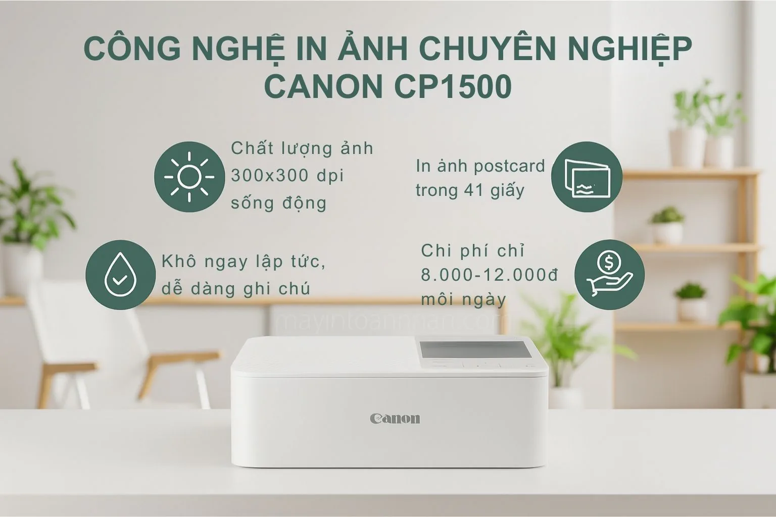 Công nghệ in thăng hoa nhiệt trên máy in ảnh Canon Selphy CP1500