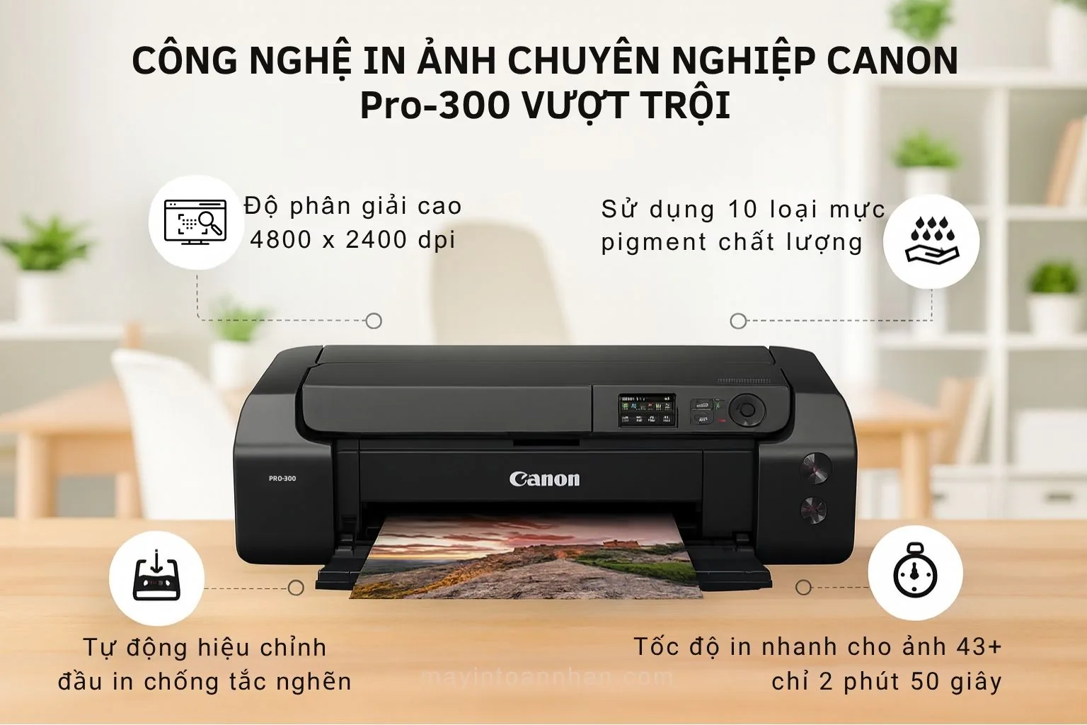 Hệ 10 mực pigment LUCIA PRO trên máy in Canon imagePROGRAF PRO-300