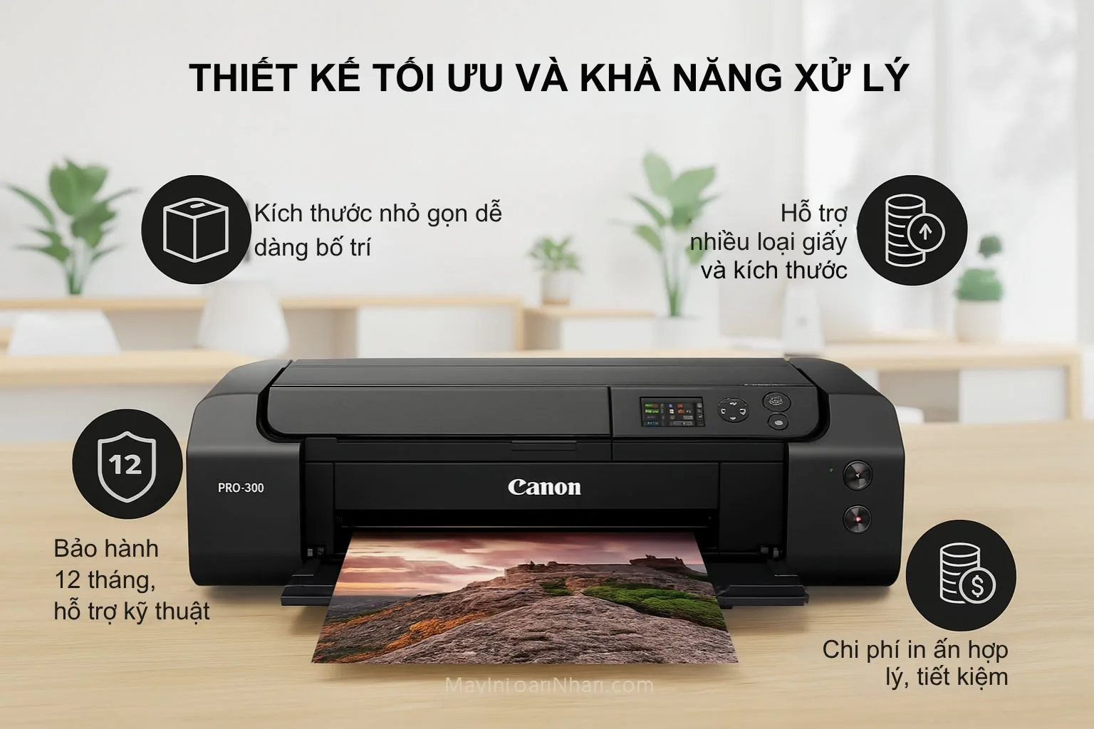 Thiết kế và khả năng xử lý vật liệu đa dạng của Canon imagePROGRAF PRO-300