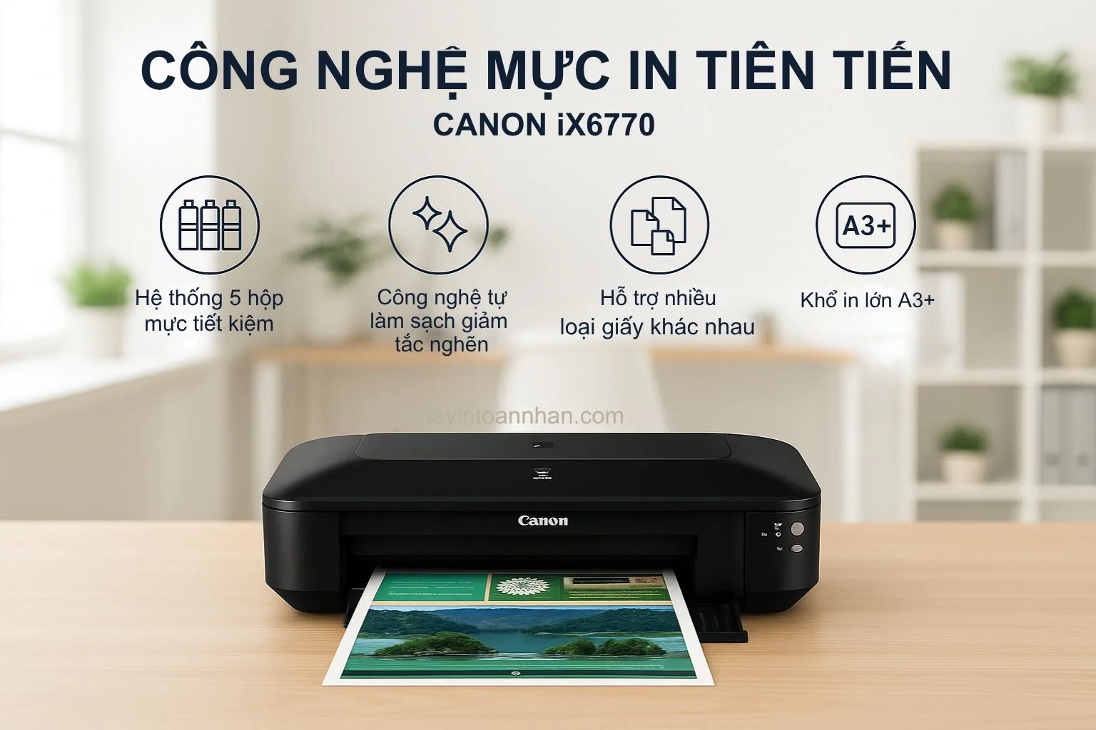 Hệ 5 hộp mực rời PGI-750 và CLI-751 của máy in Canon iX6770