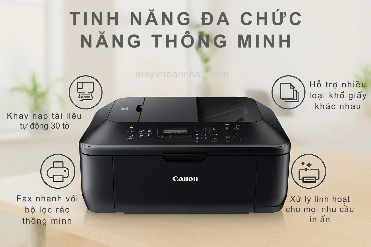 Khay ADF và các chức năng scan, copy, fax trên Canon PIXMA MX397