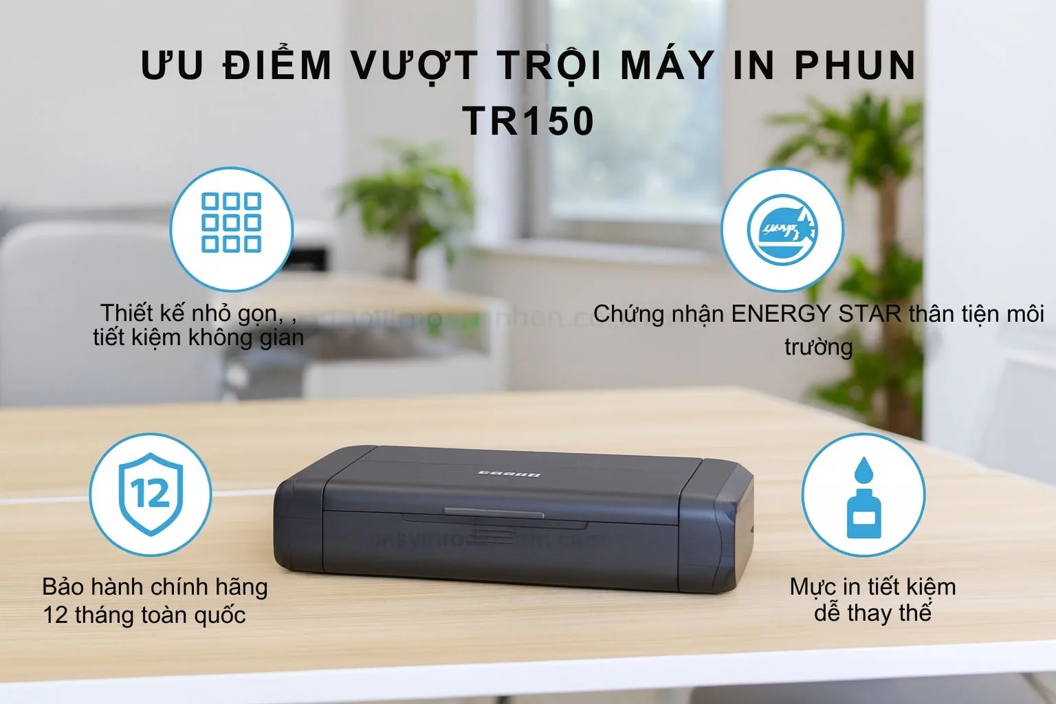 Thiết kế siêu gọn nhẹ của máy in di động Canon PIXMA TR150