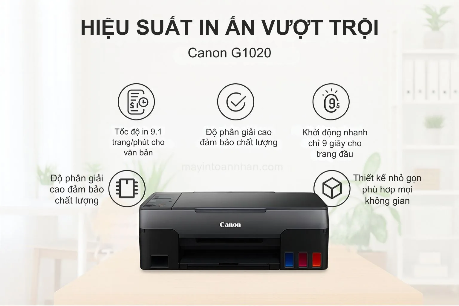 Hiệu suất in của máy in phun màu Canon PIXMA G1020