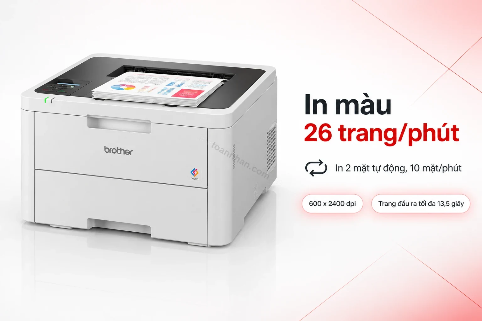 Máy in Brother HL-L3240CDW in màu 26 trang mỗi phút, in 2 mặt tự động