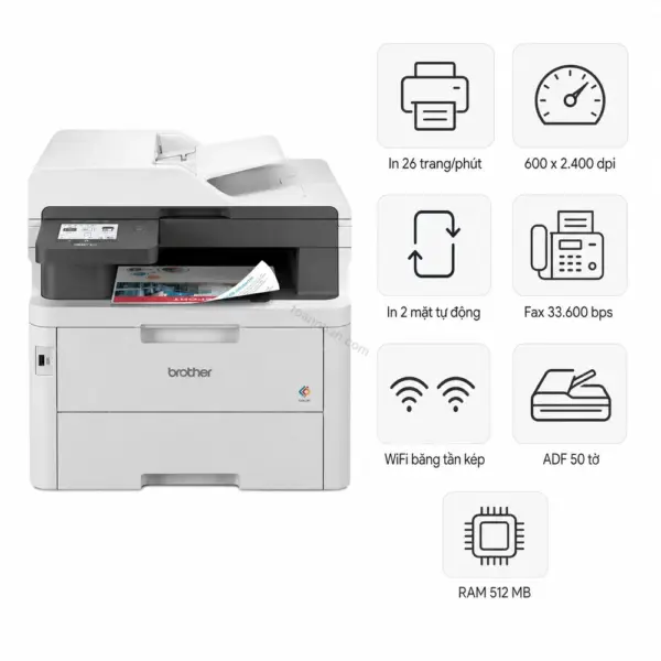 Máy in laser màu đa năng Brother MFC-L3760CDW