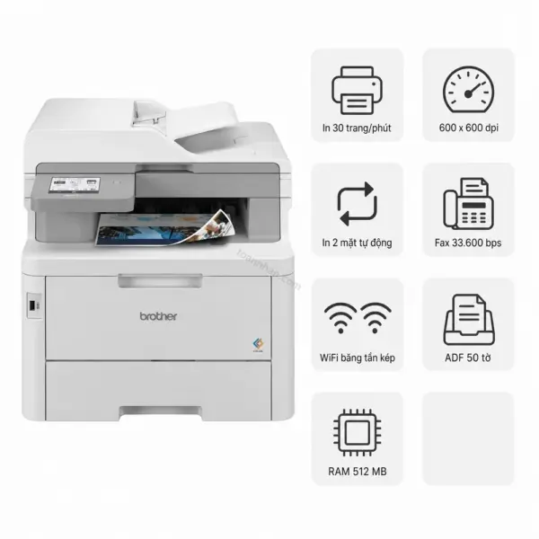 Máy in laser màu đa năng Brother MFC-L8340CDW