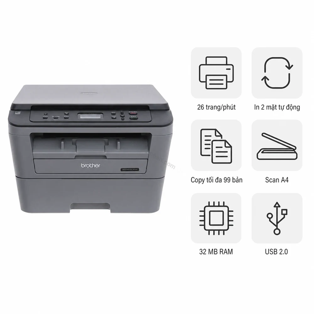 Máy in laser đen trắng đa năng Brother DCP-L2520D