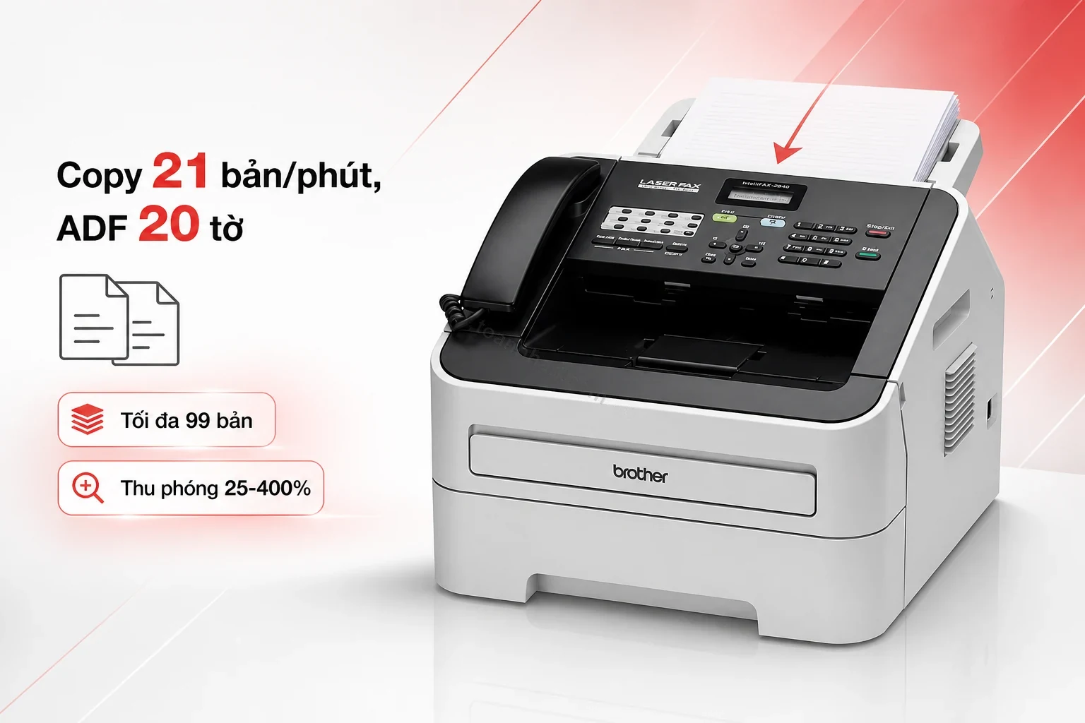 Khay nạp tài liệu tự động dùng để copy trên máy Fax Brother IntelliFAX-2840