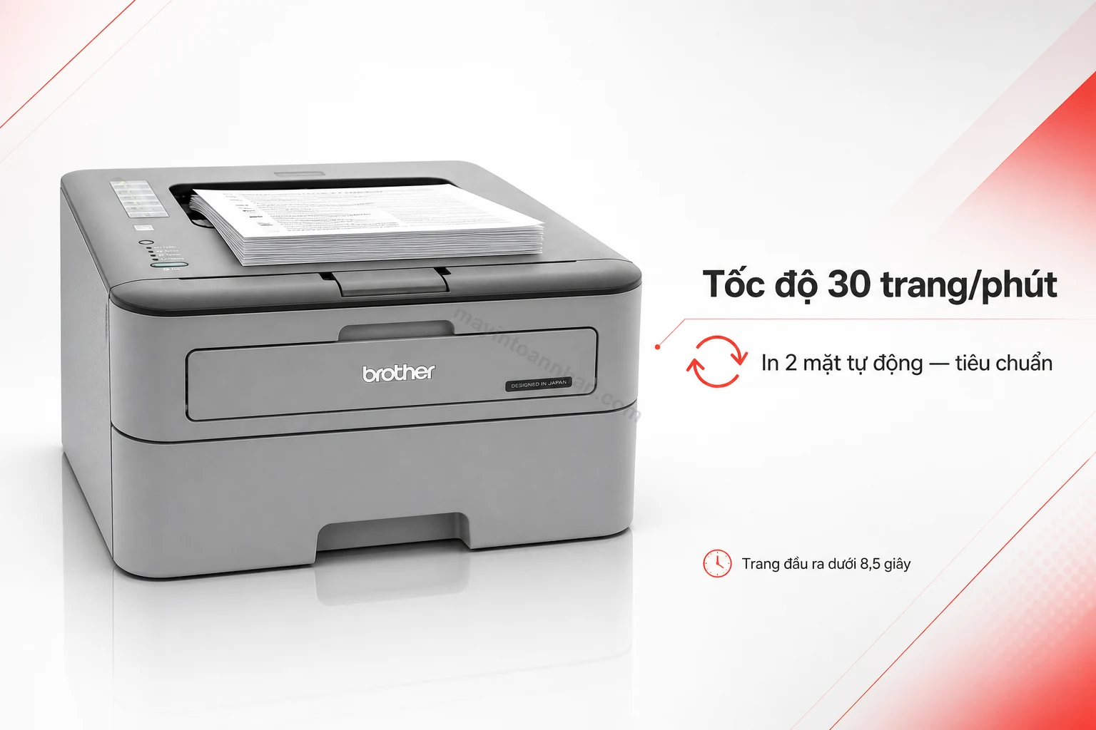 Máy in Brother HL-L2321D tốc độ 30 trang/phút, in 2 mặt tự động