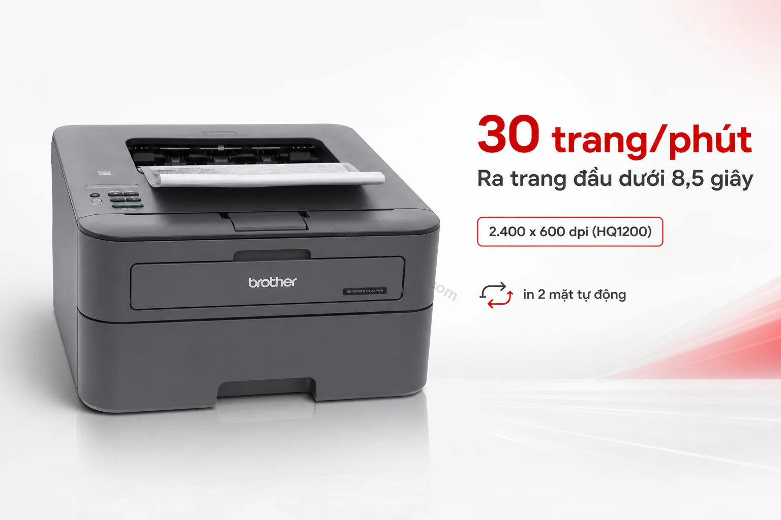 Brother HL-L2366DW tốc độ in 30 trang/phút khổ A4