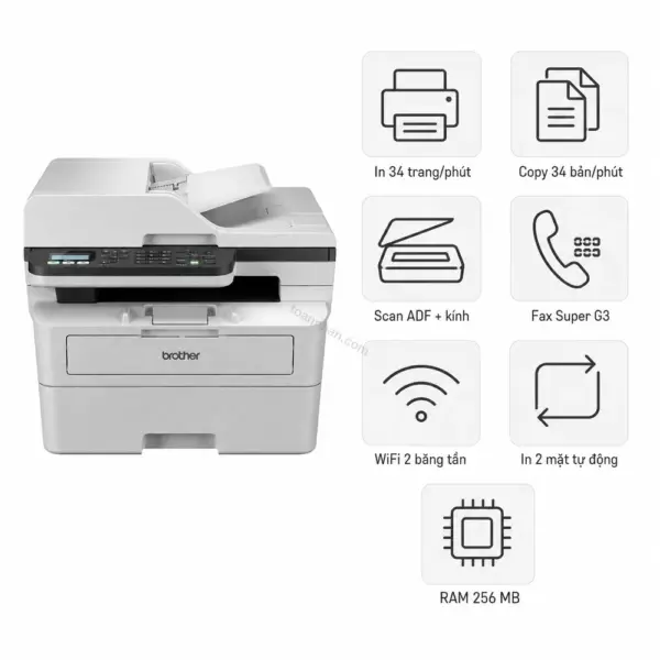 Máy in laser đen trắng đa năng Brother MFC-B7810DW