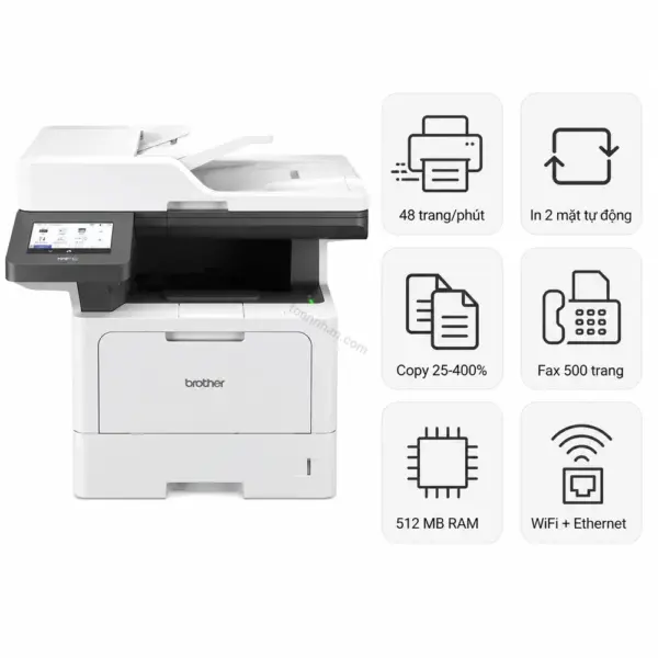 Máy in laser đen trắng đa năng Brother MFC-L5915DW