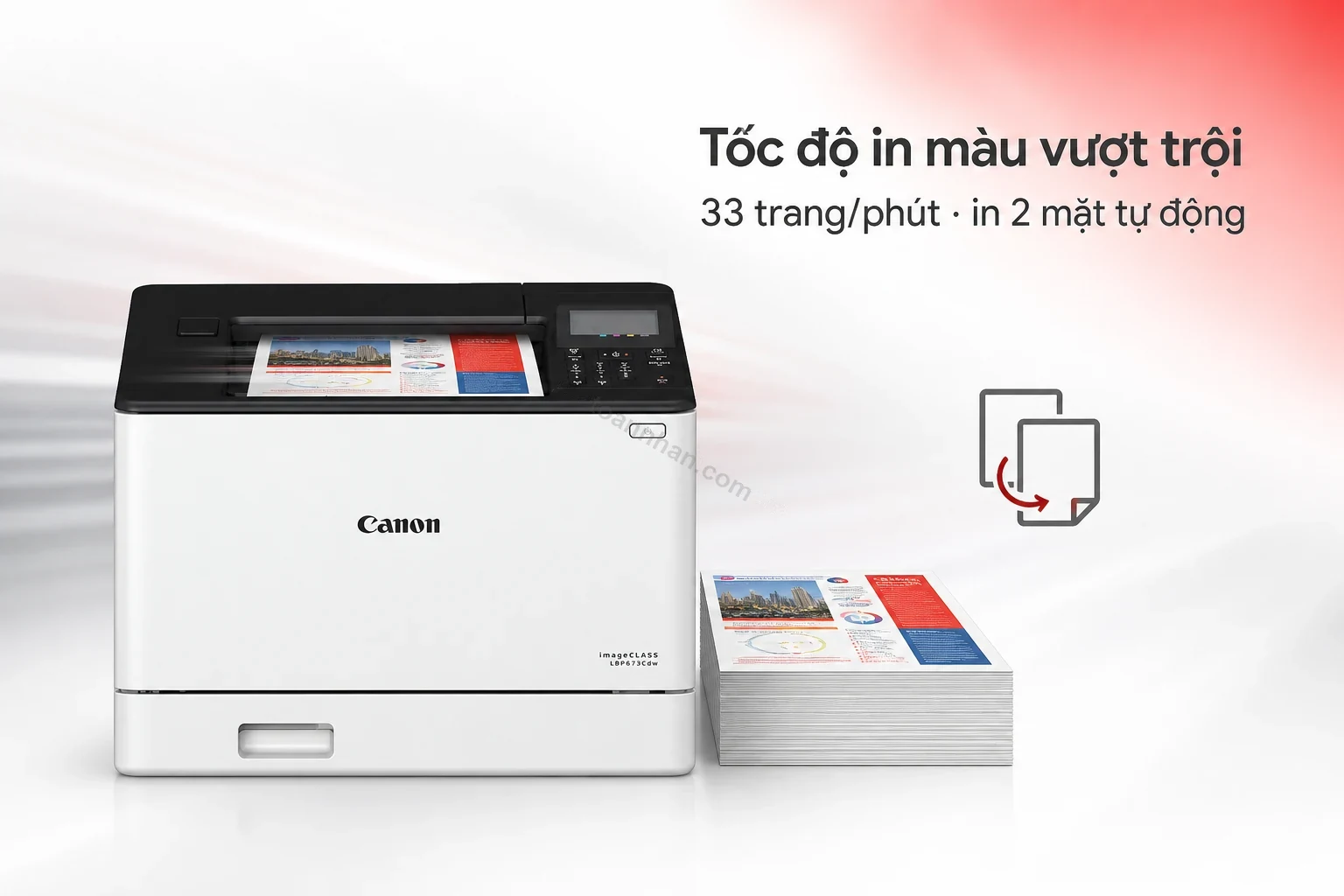 Bản in màu tốc độ cao 33 trang/phút từ Canon LBP673cdw