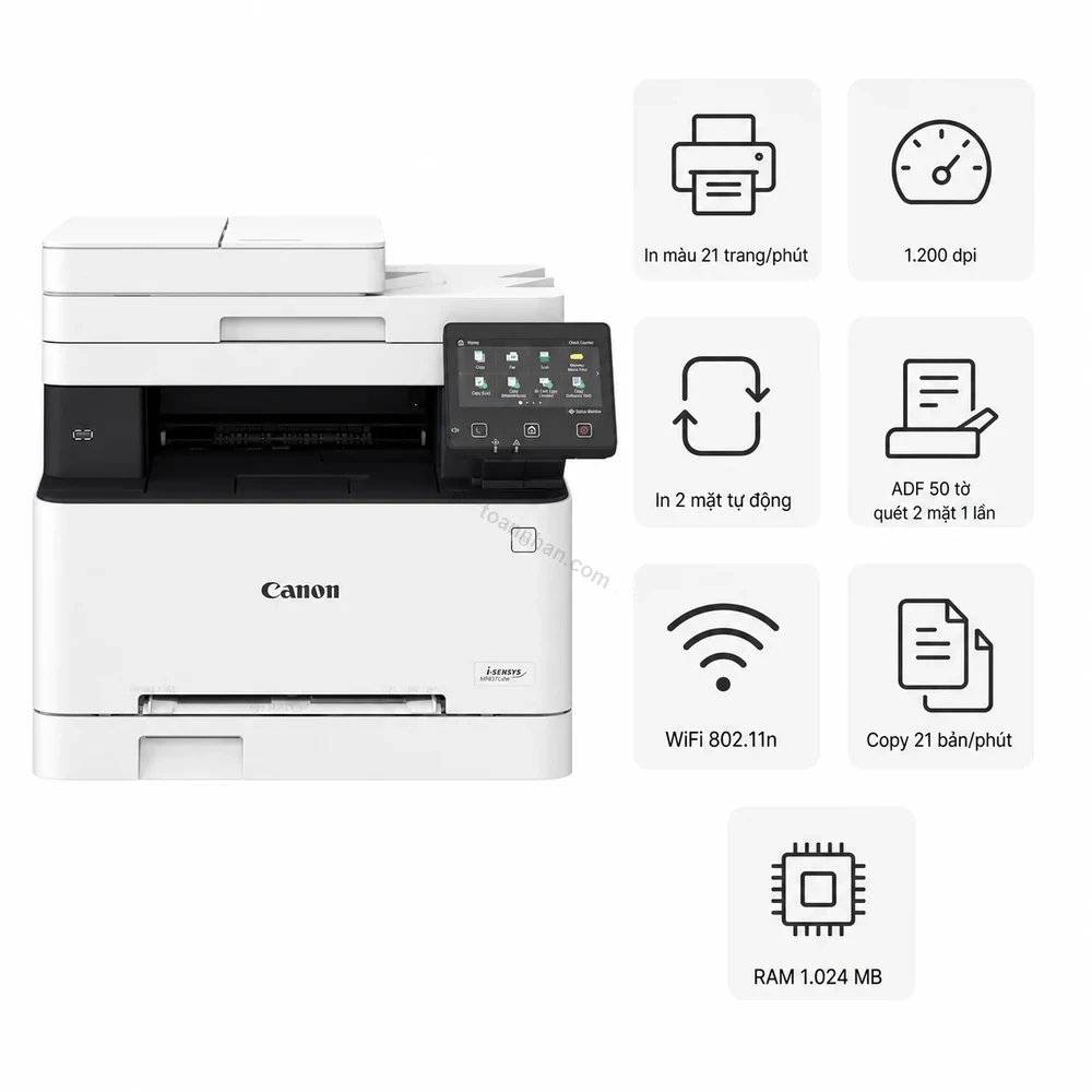 Máy in laser màu đa năng Canon i-SENSYS MF657CDW