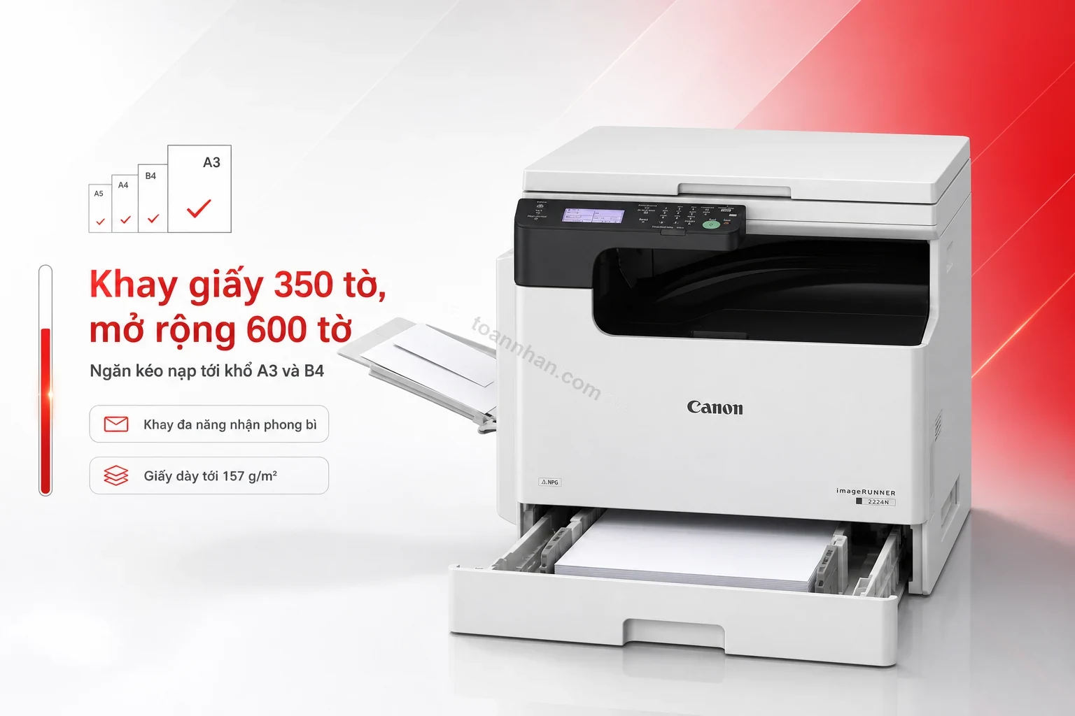 Ngăn kéo giấy và khay đa năng của Canon iR 2224N